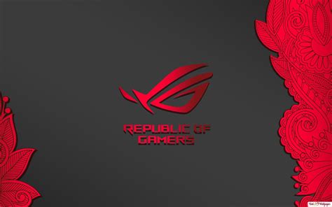 Asus Rog Republic Of Gamers Logotipo De Asus Dark Minimal Flora Hd