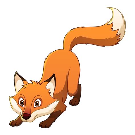 Premium Vector Little Red Fox Cartoon Animal Illustration