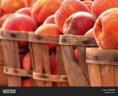 Baskets Peaches Image And Photo Free Trial Bigstock