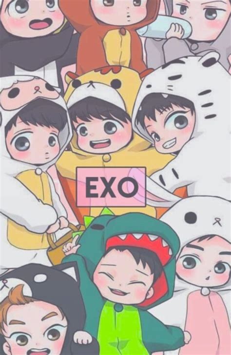 An Image Of Some People With Exo Stickers On Their Faces And The Words