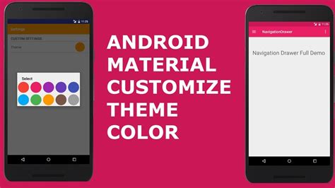 Android Material Design Customize Theme Color Youtube