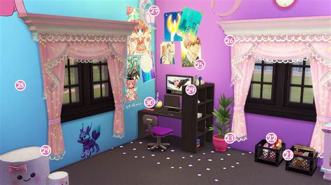 The Anime Wave Pixelfro Sims 4 Bedroom Sims 4 Kawaii Sims 4 Beds Vrogue