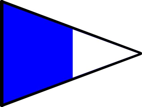 Blue And White Signal Flag Clip Art At Vector Clip Art