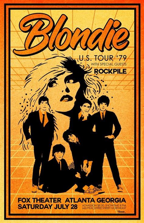 Blondie 1979 Tour Poster Etsy Vintage Music Posters Music Poster