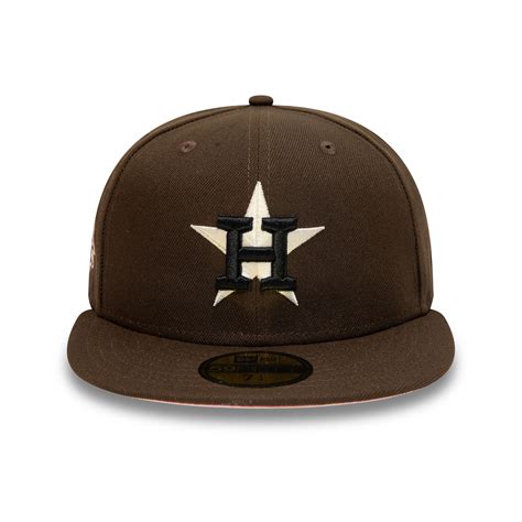 Official New Era Houston Astros Mlb Walnut 59fifty Fitted Cap B8385261
