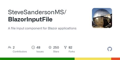 GitHub SteveSandersonMS BlazorInputFile A File Input Component For Blazor Applications