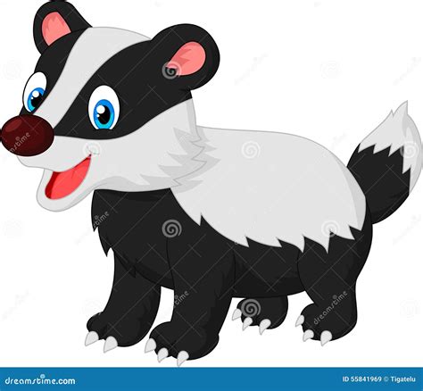 Cartoon Animal Badger Stock Vector Image 55841969