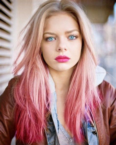 Beautiful Blonde To Pink Ombre Hair Look Blonde Hair