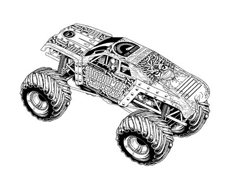Monster Truck Prowler Coloring Page - Free Coloring Pages Online