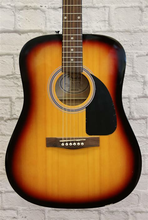 Fender Fa 115 Dreadnought Acoustic Guitar Sunburst Finish Chipped On Lower Bo 885978956982 Ebay