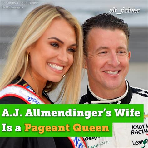 fanbuzz racing a j allmendinger s second wife tara is a pageant queen with big dreams