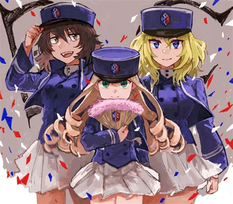 Andou Oshida And Marie Girls Und Panzer Drawn By Tamawomugi2