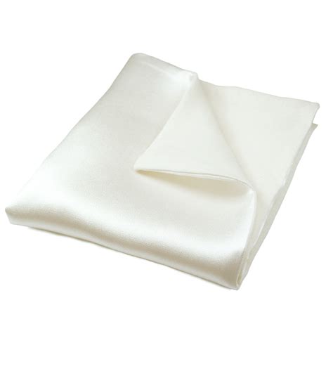 White Silk And Linen Pocket Square Louise And Zaid