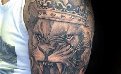 50 Lion With Crown Tattoos For Men Otosection