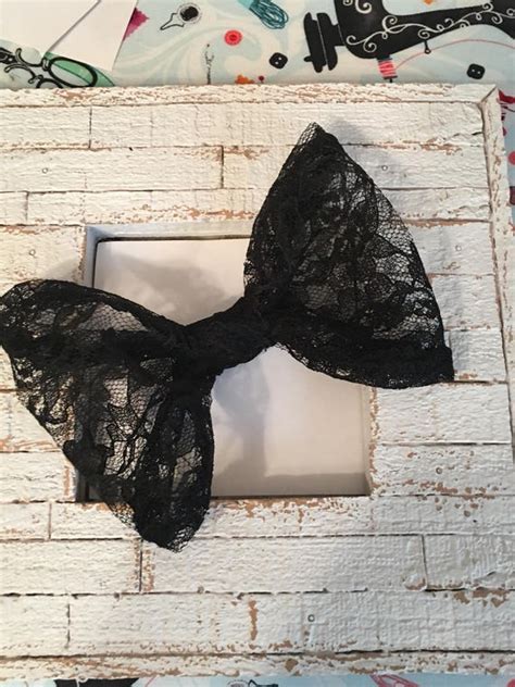 items similar to simple black lace hair bow pin up hair hair bow clip lace bow lace hair bow on