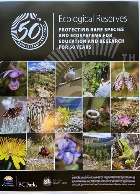 Ecological Reserves 50th Anniversary Poster Friends Of Ecological