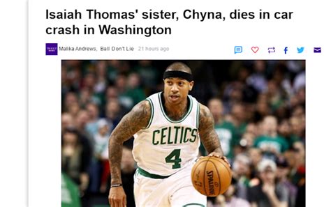 Check spelling or type a new query. The Mindless Freaks: Death of Chyna Thomas-Isaiah Thomas ...