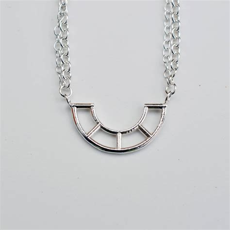 Tiny Silver Four Curve Pendant By Kate Holdsworth Designs