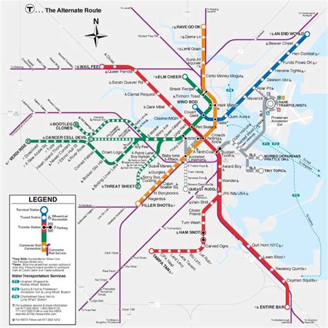 Boston Anagram T Map Subway Map Metro Map Map
