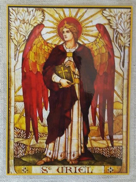 St Uriel Angel Archangel Uriel Archangel Uriel Card Etsy In 2020