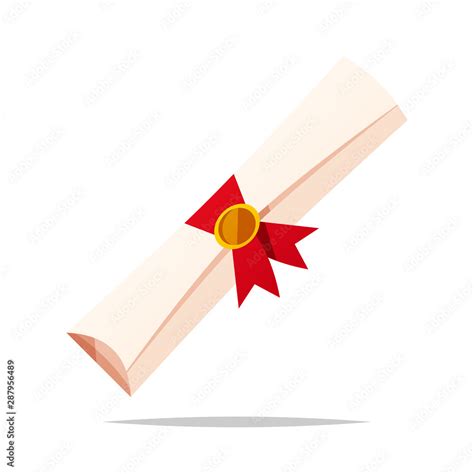 University Diploma Rolled Up Clipart