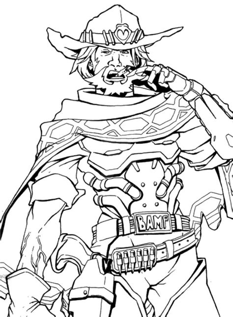 Coloriage Overwatch McCree 5