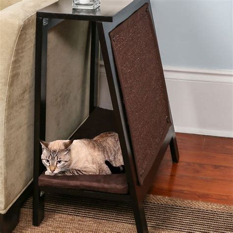 A Frame Cat Bed Elevated Cat Bed Table And Scratcher Refined Feline