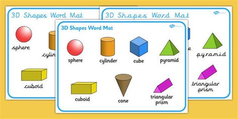 Free 3d Shape Word Mat Teacher Made