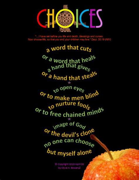 Spiritual Poems : choices : DU Poetry