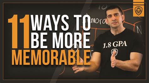 11 Ways To Be More Memorable Youtube