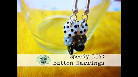Diy Button Earrings The Corner Of Craft Youtube