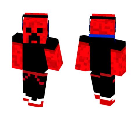 Download Cool Red Creeper Minecraft Skin For Free