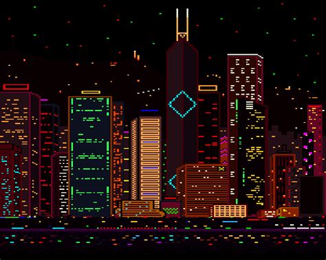 Katakraos Mind Pixel Art Pixel City Pixel Animation