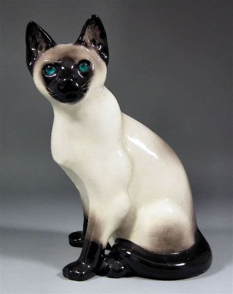 Vintage Winstanley Kensington Pottery Siamese Cat Figurine 1947