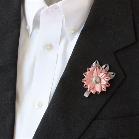 Mens Boutonniere Grooms Flower Mens Lapel Flower Mens