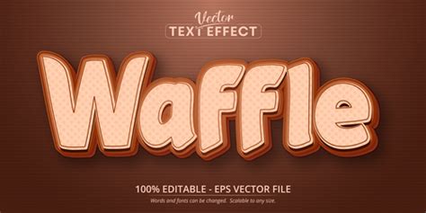 Waffle Font 3d Editable Text Style Effect Vector Free Download