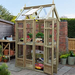 Greenhouses are a great way to save money on seeds and plants. Forest Garden 6'5 x 4'8 Pressure Treated Wooden Victorian Tall Wall Greenhouse: Amazon.co.uk ...