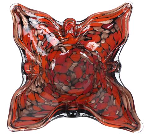 Murano Art Glass Bowl in Orange | Art glass bowl, Glass art, Glass bowl