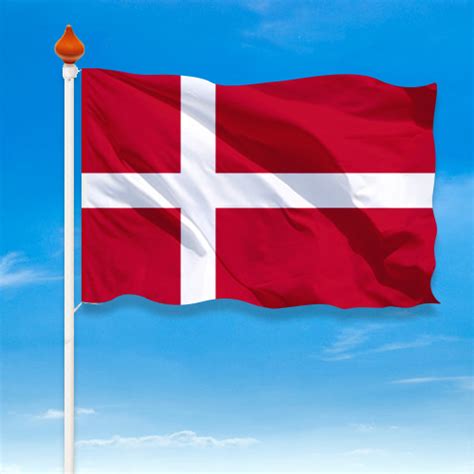 Denemarken heeft drie nationale parken waar prachtige landschappen te zien zijn. Vlag Denemarken