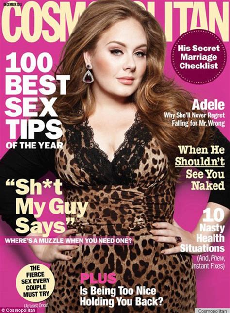Take Note Vogue Adele Graces Cover Of Cosmopolitan Magazine Curves And All Daily Mail Online