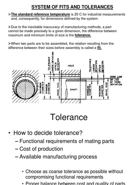Fit And Dimensional Tolerances Mechanical Engineering Drawing