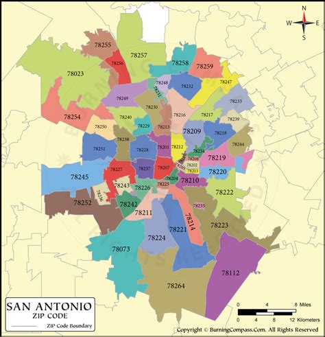San Antonio Zip Code Map