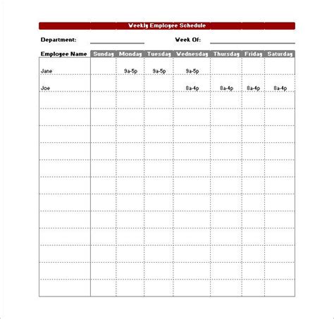 19 Daily Work Schedule Templates And Samples Docs Pdf Excel Free