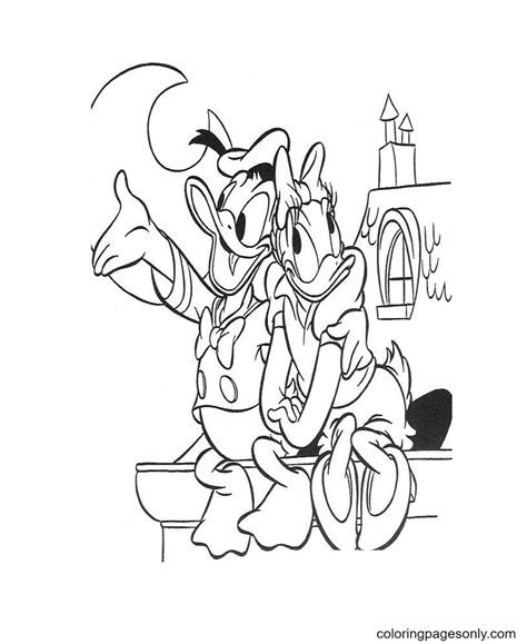 Donald And Daisy Coloring Page Free Printable Coloring Pages
