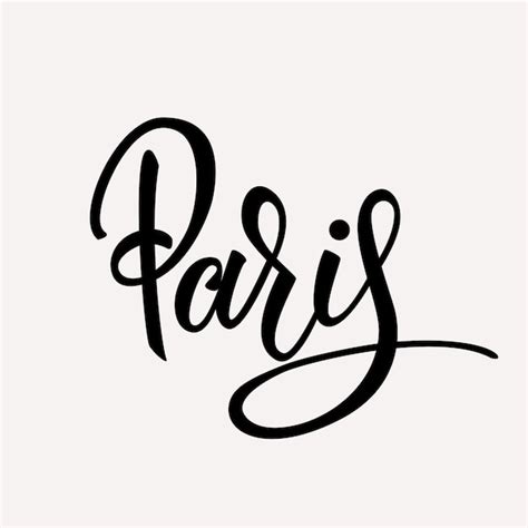 Premium Vector Paris Handwritten Lettering Design