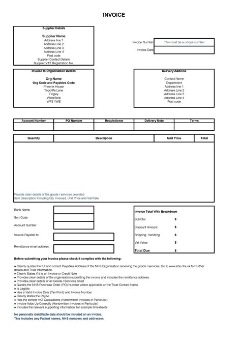 Invoice Order Delivery Template With Instructions Templates At
