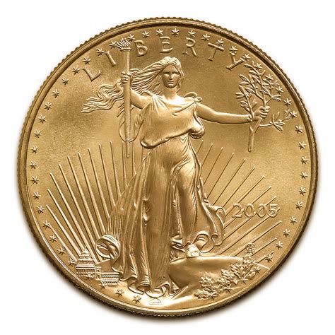 2005 American Gold Eagle 110 Oz Uncirculated Golden