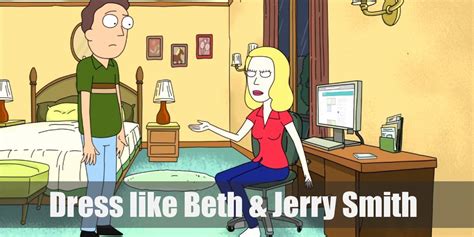 Beth And Jerry Smith Rick And Morty Costume For Cosplay Halloween