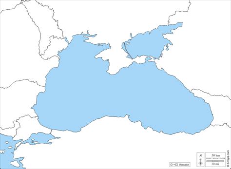 Black Sea Free Map Free Blank Map Free Outline Map Free Base Map States