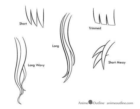 How To Draw Anime And Manga Hair Female Anime Outline Manga Hair